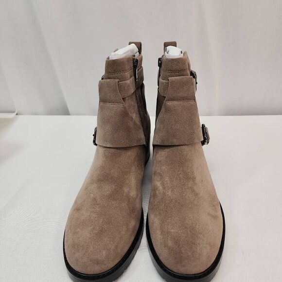 NYDJ Women's Size 11 Parvani Tan Ankle Booties Buckels Suede New - Picture 7 of 11